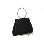 Pochette crmonie - nyls cration - petit sac de soiree noir strass pochette femme mariage paillettes ...