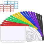 Pochettes classeur en plastique a5 pochettes perfores 6 trous sacs zipps  feuilles mobiles colored ...