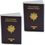 Pochette pour passeport transparent etui de protection passeports porte passport de voyage plastique ...
