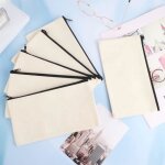Pochette tissu diy - 8 pcs - 12x21cm - beige - personnalisable