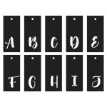 Pochoirs en calligraphie - artemio - lot de 70 - d�coupe laser - 13 x 6 cm - mixte