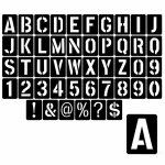 Pochoir plastique lettre - 42 pices 8cm lettres / chiffres / signes ponctuation alphabet cration bannire ...