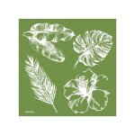 Pochoir - megacrea diy - nature feuillage - 15 x 15 cm - r�utilisable - tissu fin