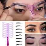 Pochoir pour sourcils lot de 8