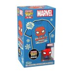 Pocket pop! & tee - marvel - holiday spiderman taille l