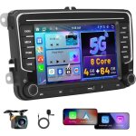 Podofo 4 + 64g 8 c?urs android 15 autoradio 7pour vw golf polo caddy tiguan touran carplay / android ...