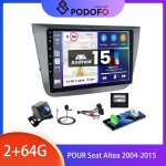 Podofo 9 autoradio [2 + 64go] android 13 pour seat altea 2004 - 2015 - carplay sans fil dspgpsbtmirror ...