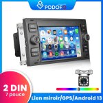Podofo autoradio android 13 avec navigation mirror link bluetooth pour ford c - max / galaxy / connect ...