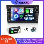 Podofo autoradio android 13 pour opel (astra / antara / vectra / corsa / zafira / meriva / combo) - 7[2 ...
