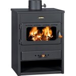 Pole  bois - prity - k1 - 9 kw - acier noir - classe nergtique a