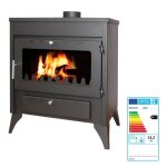 Poêle à bois capri 13 kw ? haut rendement 774 % ? chauffe jusqu?à 297 m³ ? acier et vermiculite ? sortie ... Poêle à bois capri 13 kw ? haut rendement 774 % ? chauffe jusqu?à 297 m³ ? acier et vermiculite ? sortie ...