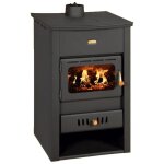 Pole  bois avec dos chaudire prity k2cp w10 dessus en fonte 62 + 71kw.