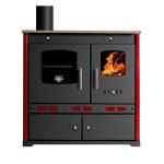 Pole bois eco lux bordo 738 kw four & plaque fonte gauche