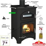 Pole  bois avec four + plaque de cuisson monza bronpi