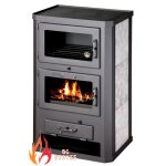 Pole  bois avec four v05 grand f ? 12 kw avec panneaux latraux en cramique et design traditionnel ...