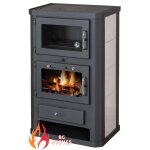 Pole  bois avec four v05 komfort kf ? 10 kw avec panneaux latraux en cramique et design fonctionnel ...