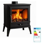Po�le � bois iris en fonte 82 kw ? rendement 82 % ? chauffe 170 m� ? sortie fum�e 150 mm ? structure ...