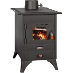 Pole  bois - mini - 52 kw - acier inoxydable - noir graphique