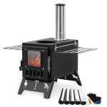 Po�le � bois pliablebarbecue portable � charbon de bois pour barbecue ou camping fen�tre visible poign�e ...