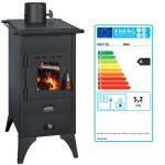 Po�le � bois prity mini sp ? 52 kw noir graphite classe a design compact