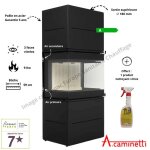 Po�le � bois scandinavian 65 bh / wh a. caminetti couleur noir