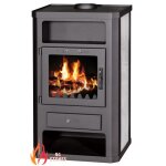 Po�le � bois v05 komfort k ? 11 kw avec panneaux lat�raux en c�ramique et design �l�gant