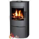 Po�le � bois v05 opal lux - w ? 515 kw ? design courb� et contemporain ? id�al pour les int�rieurs modernes ...