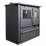 Cuisinire  bois verso cs plus - 77 kw plaque suprieure en mtal design fonctionnel et sortie des fumes ...