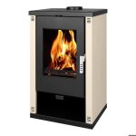 Pole  bois verso theia - 9 kw panneaux latraux ivoire et design contemporain