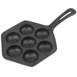 Po�le � cr�pes farcies antiadh�sive en fonte munk / aebleskiver plaque chauffante en fonte grise pour ...