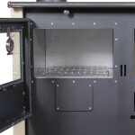 Po�le cs plus ivory 77 kw bois four & plaque gauche