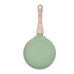 Po�le � frire en aluminium manche en bois anti - adh�sif petit vert cuisine maison