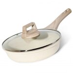 Po�le � frire et couvercle 24 cm beige - tous feux dont induction just perfecto jl - 41
