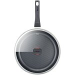 Pole  frire - tefal - simply clean b5673253 - 24 cm - antiadhsif en titane - couvercle en verre