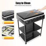 Po�le � gaz 5 compartiments - noir