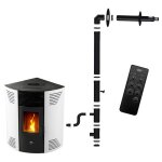 Po�le � granul�s dangle �tanche iseos 122 kw blanc sannover + kit dinstallation