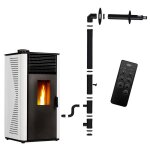 Pole  granuls tanche anita 12 kw blanc sannover + kit dinstallation complet