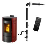 Po�le � granul�s �tanche azora 116 kw bordeaux sannover + kit dinstallation