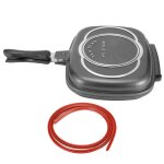 Po�le � gril double face poign�e anti - br�lure portable fournitures de cuisine pot 32cm / 126 pouces ...