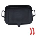 Po�le grill antiadh�sive multifonctionnelle id�ale pour la cuisine et lext�rieur avec deux poign�es pour ...