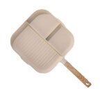 Po�le grill avec poign�e po�le antiadh�sive 3 en 1 en aluminium skillet gril carr�e pour tous feux dont ...