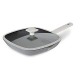 Poêle à griller - berlinghaus - aspen - 28 cm - titane - antiadhésif - couvercle en verre Poêle à griller - berlinghaus - aspen - 28 cm - titane - antiadhésif - couvercle en verre
