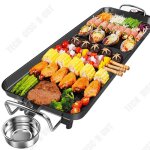 Po�le � griller - td� - plaque de cuisson sans fum�e - 1500w - 5 niveaux de temp�rature - 29x68 cm