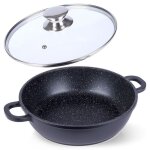 Poêle - orion - grande 24 cm - anti - adhésive - couvercle en verre - compatible induction Poêle - orion - grande 24 cm - anti - adhésive - couvercle en verre - compatible induction