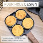 Po�le � ?ufs carr�s en pierre 4 nids anti - adh�sive - po�le � omelette eggo ou cr�pes fourreau - pour ...
