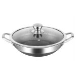 Pole wok inox 36cm nid dabeille compatible tous feux