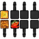 Poelon raclette carr� 8pcs caquelon raclette rev�tement antiadh�sif fonte 18x8. 5x1. 5cm pour omelette ...