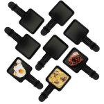 Poelon raclettecoupelle raclette - revtement antiadhsif 18x9x1. 5cm - lot de 8 - noir - avec deux pelles ...