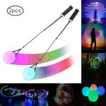Poi lumineux led multicolore noctilucent poi avec sac firetoys