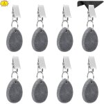 Poids de nappe 8pcs poids de nappe en pierre avec pince poids de nappes en marbre pendentif nappe pince ...